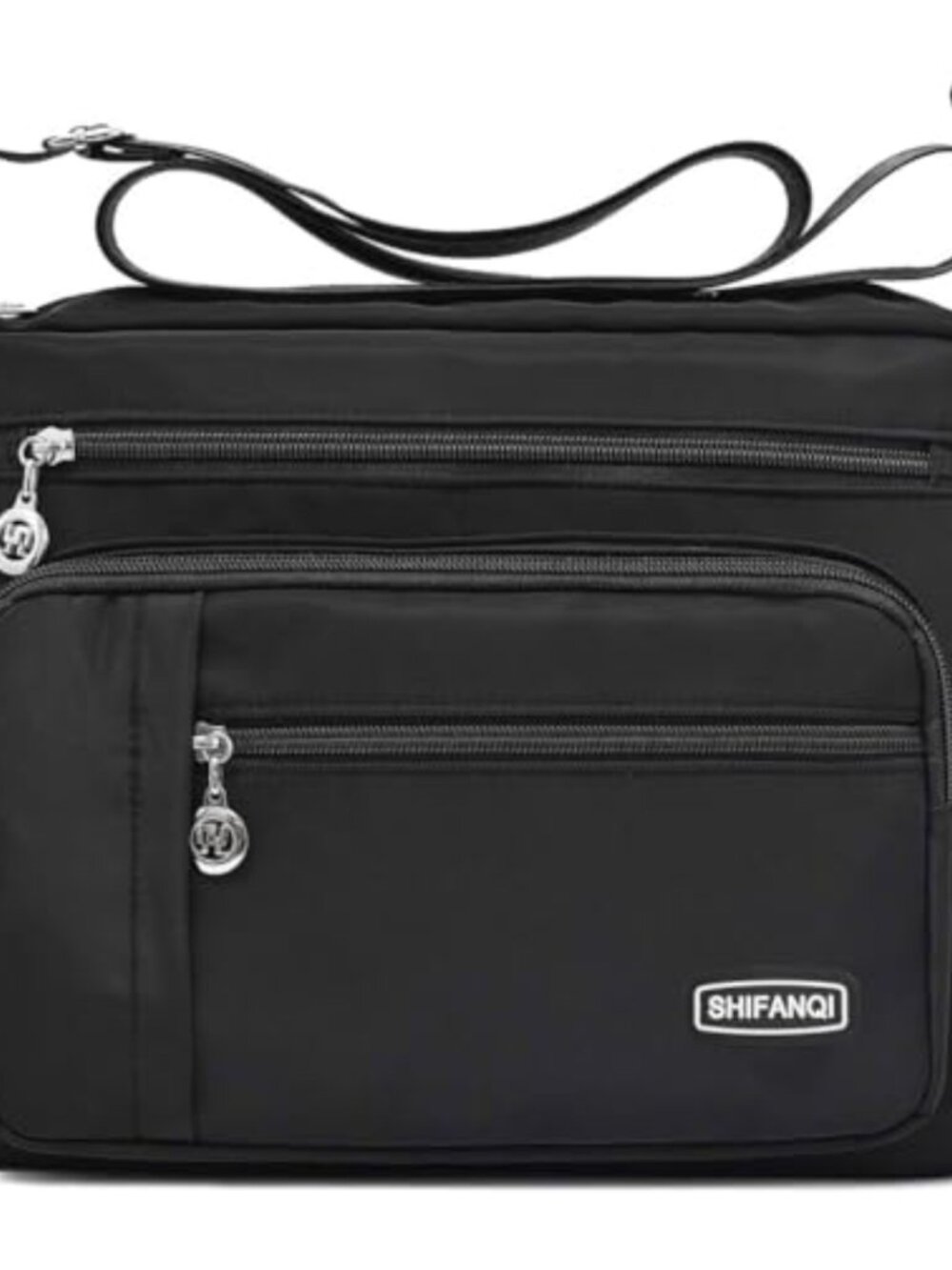 Nylon Crossbody Bag Multi Pocket Adjustable Strap Travel Purse